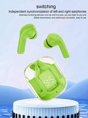 Air31 Earbuds Wireless Crystal Transparent Body | Air 31 Bluetooth Ear Bud – With Pouch