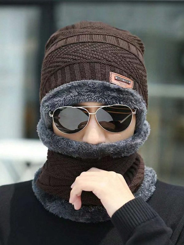 Head & Neck Cap Beanies Combo – Woolen Winter Beanie Cap With Neck Warmer Muffler For Men And Women